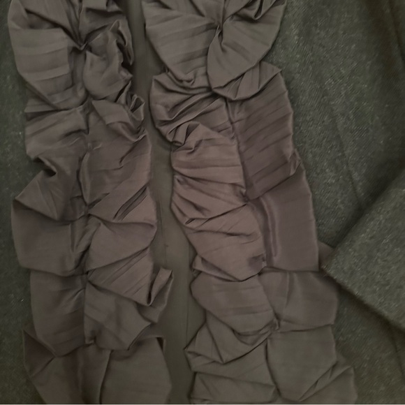 J Crew Chimera Ruffle Wool Jacket Blazer Gray size 8 - Picture 10 of 10
